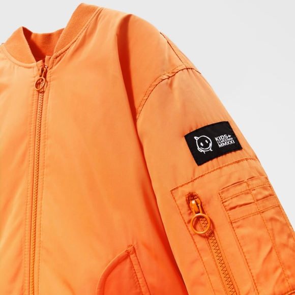 Zara Other - ZARA Kids' Orange Bomber Jacket Size M